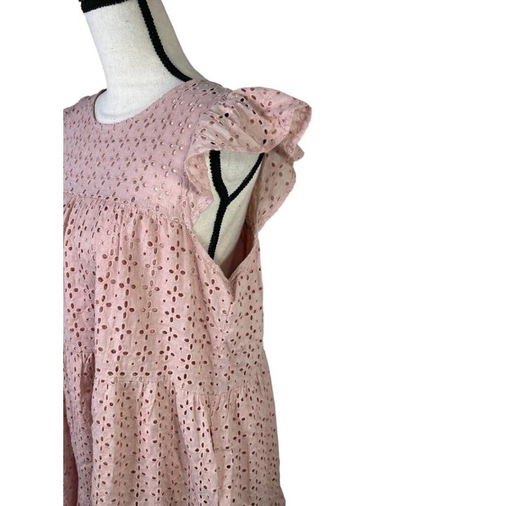 Allie Rose Dress Blush Eyelet Size L - Picture 2 of 8